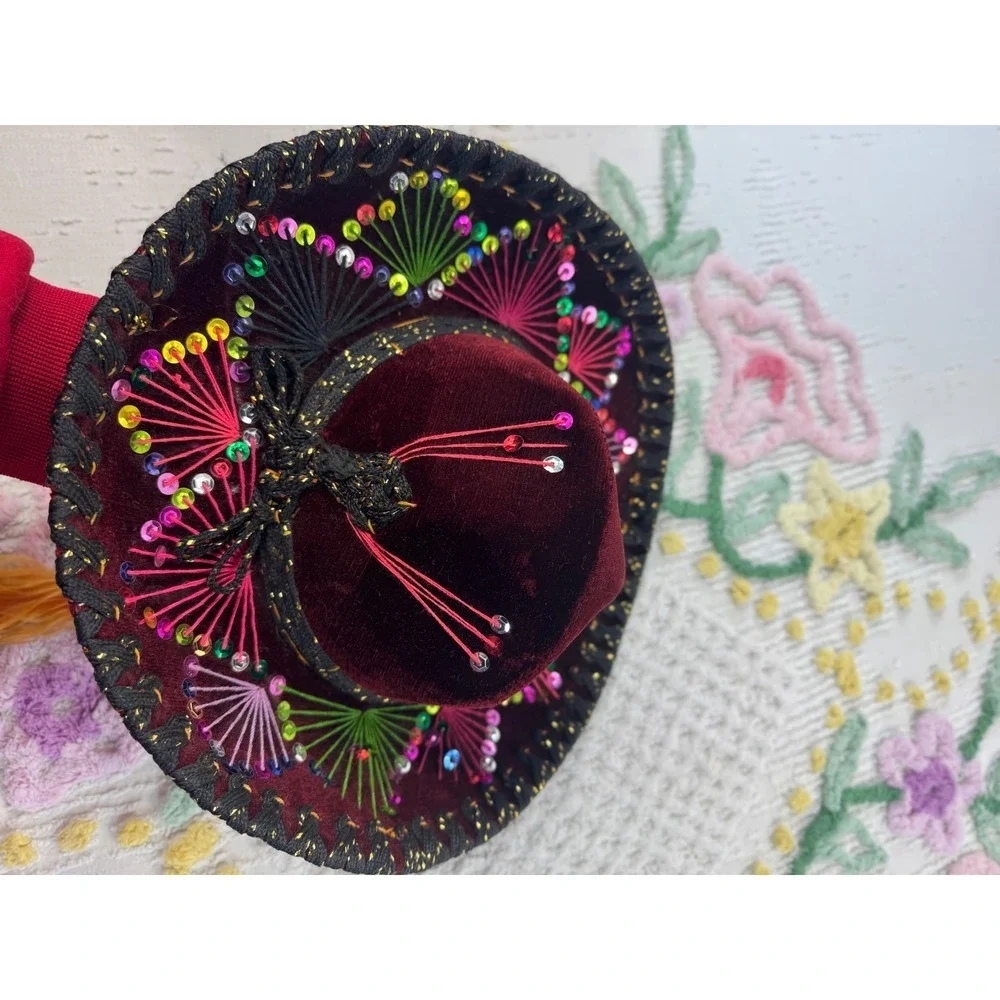 Salazar Yepez  Hat Festive Sequin Embellished‎ Fiesta Party Costume Accessory